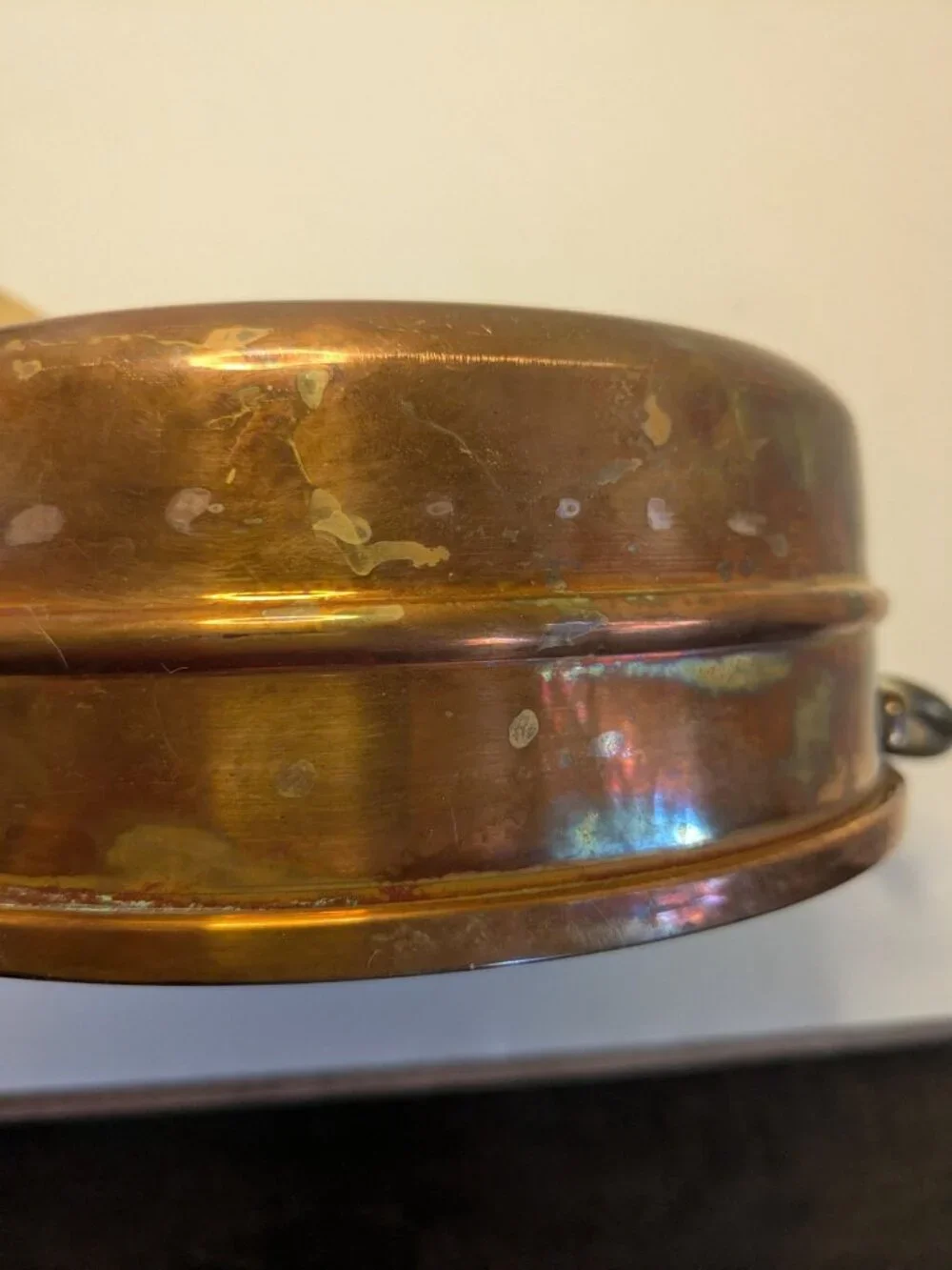 Vintage Copper & Brass Bowl  Handles - 6.5